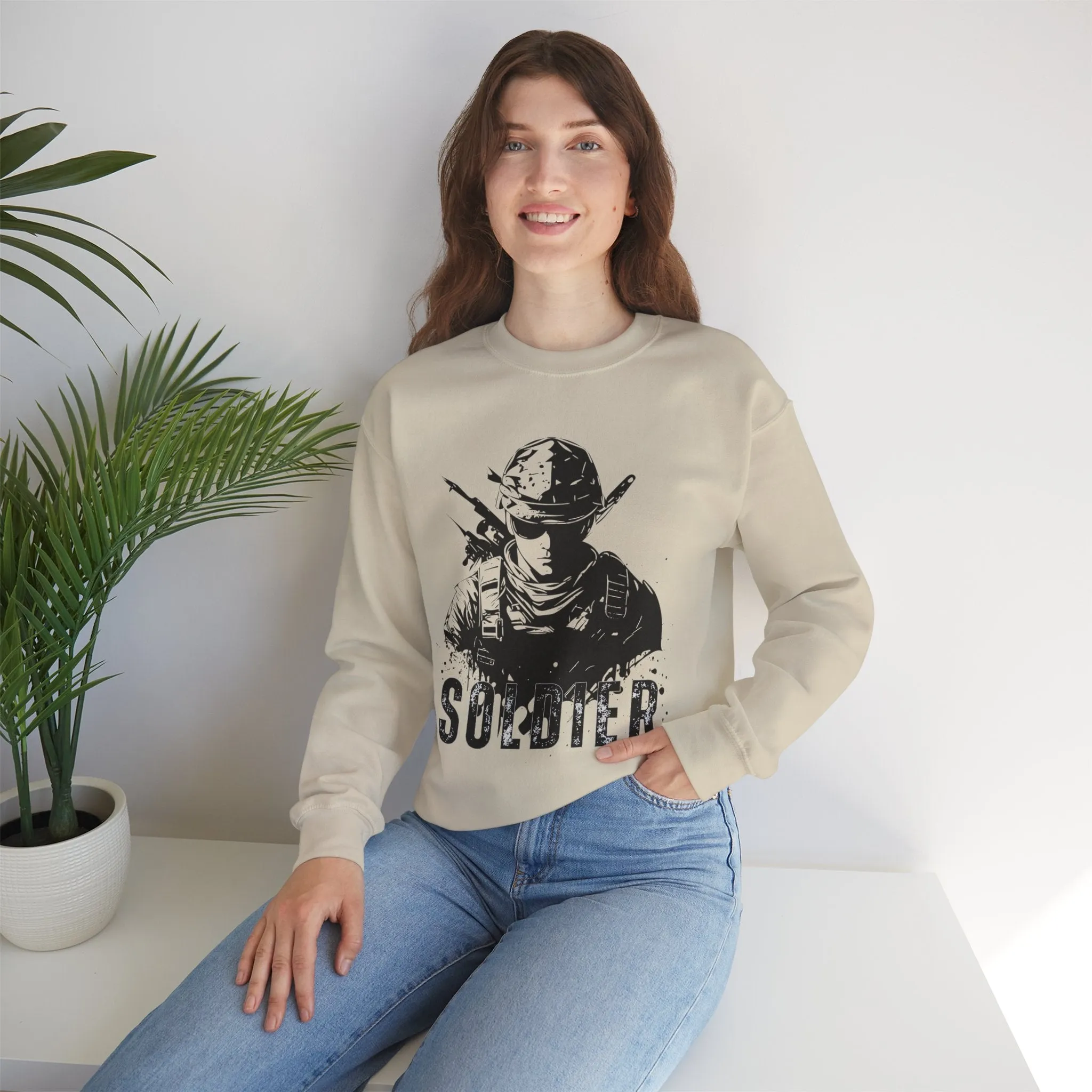 Soldier Graphic Crewneck Sweatshirt