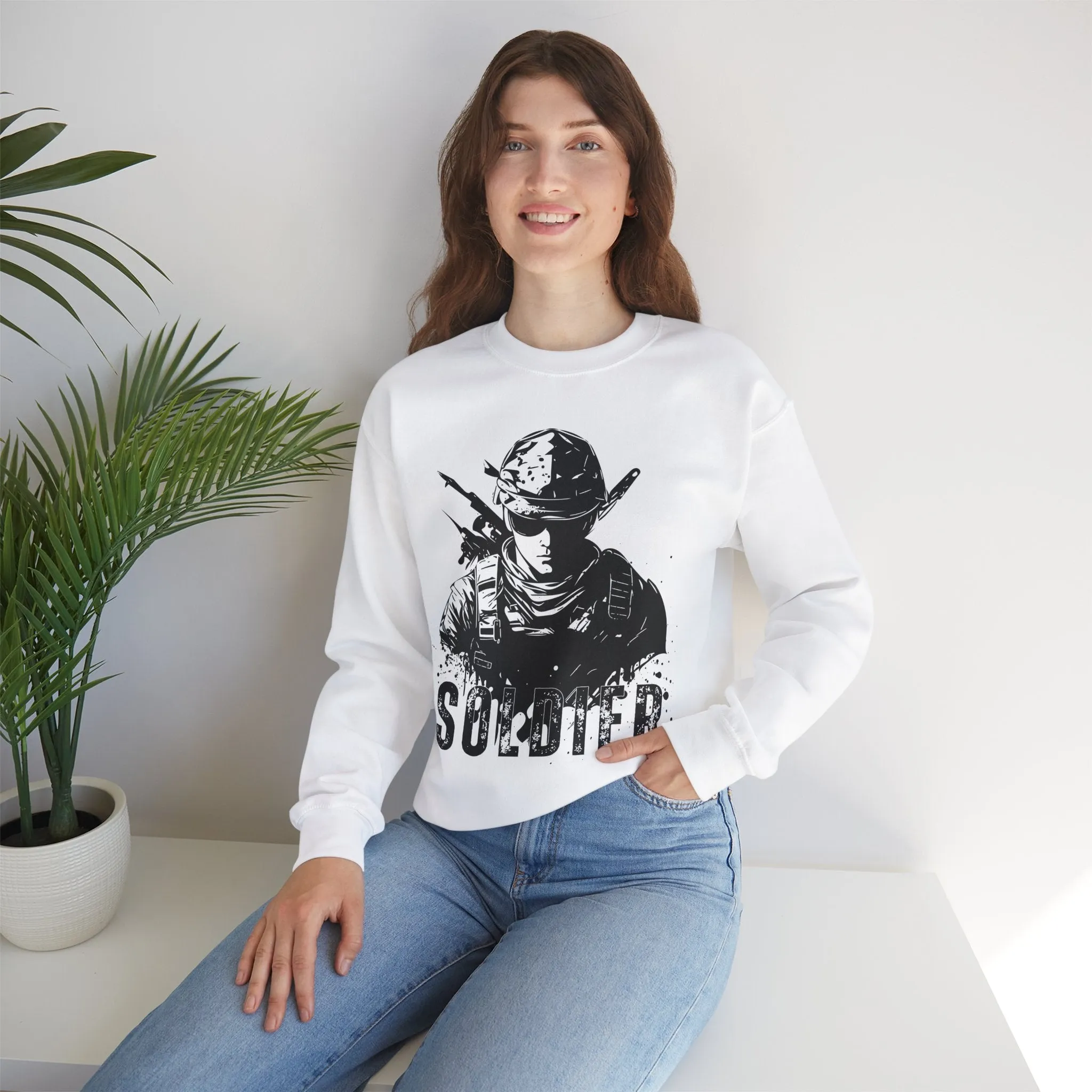 Soldier Graphic Crewneck Sweatshirt