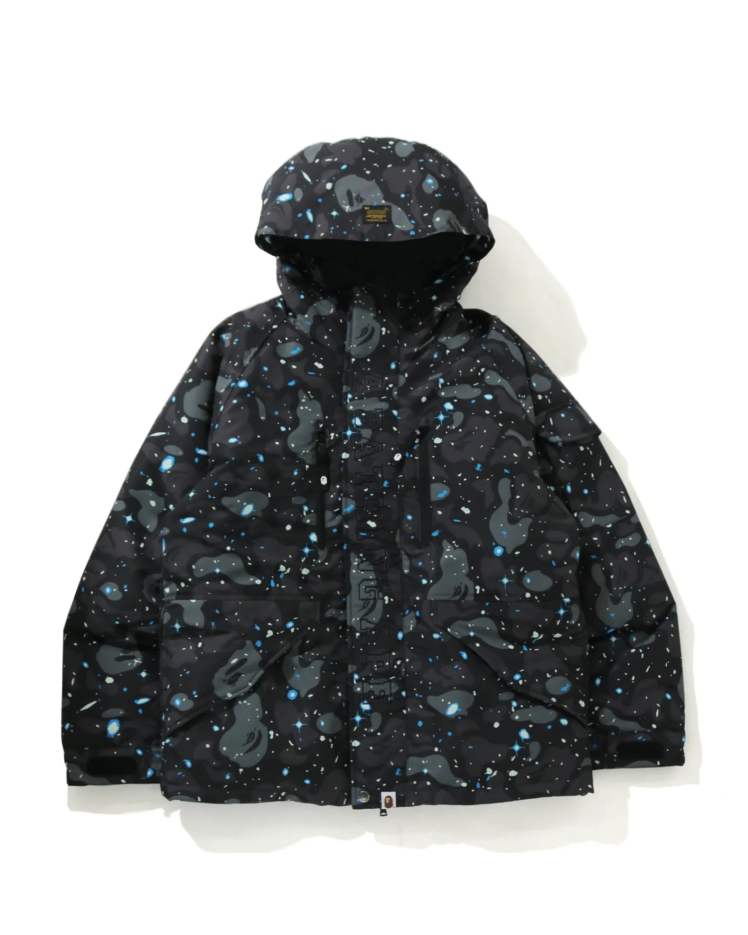 Space Camo Military Loose Fit Hoodie Down Jacket