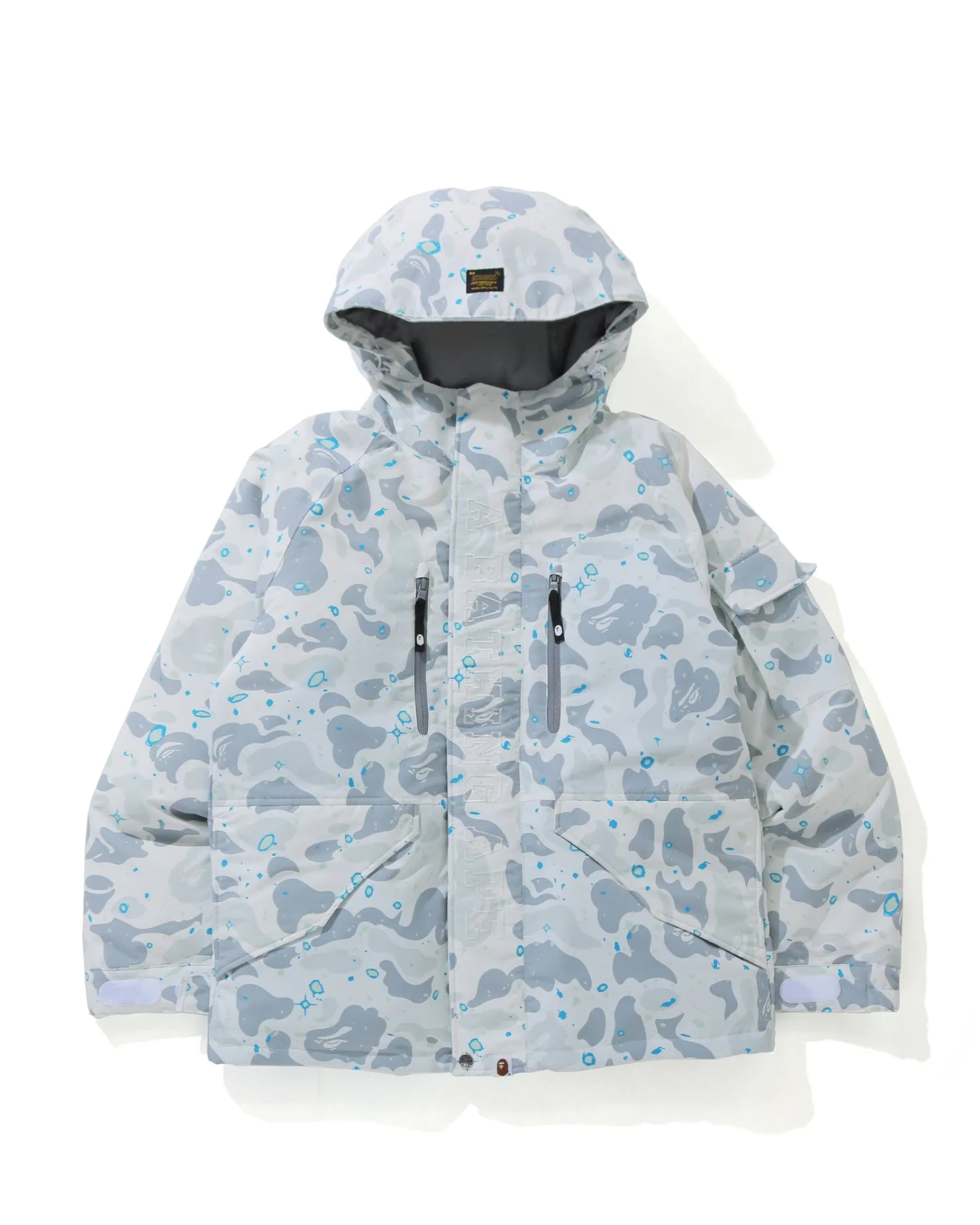Space Camo Military Loose Fit Hoodie Down Jacket