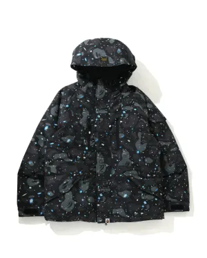 Space Camo Military Loose Fit Hoodie Down Jacket
