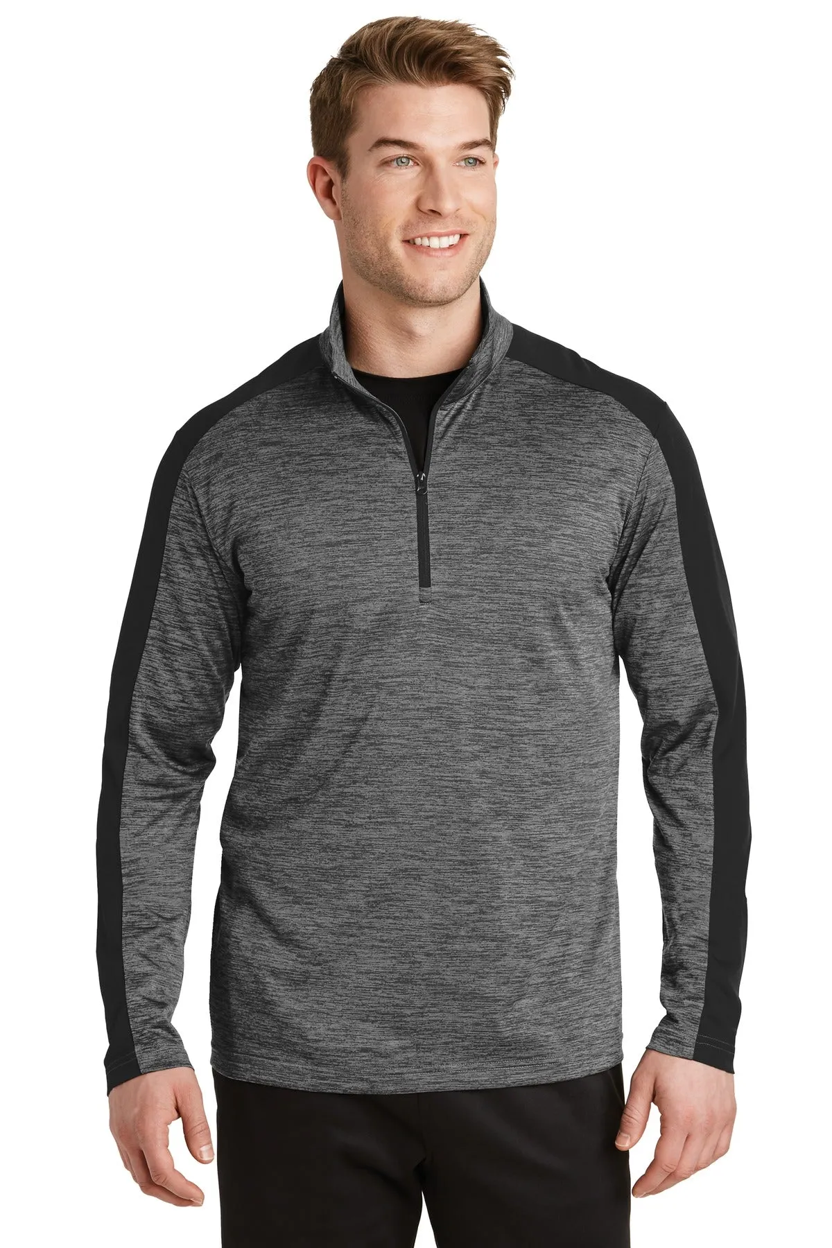 Sport-Tek¨ PosiCharge¨ Electric Heather Colorblock 1/4-Zip Pullover. ST397