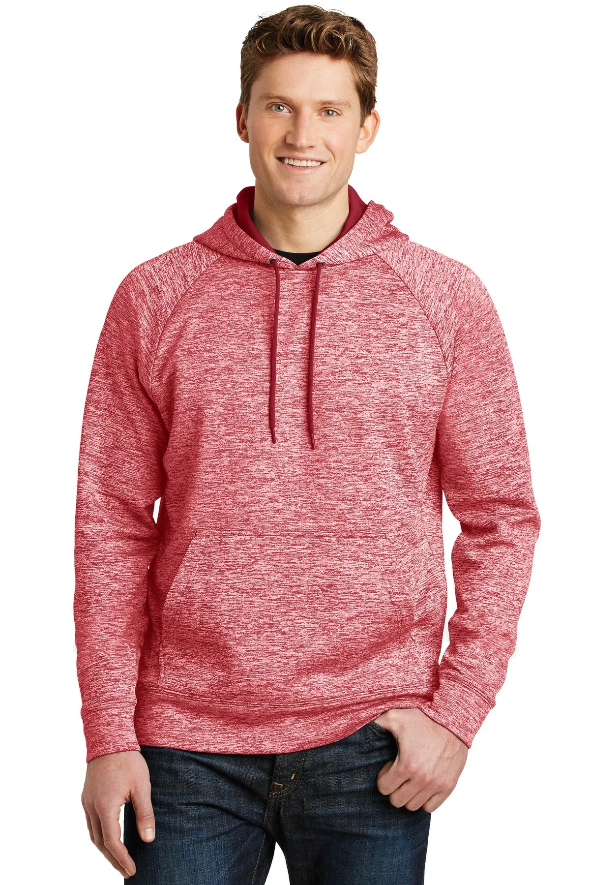 Sport-Tek¨ PosiCharge¨ Electric Heather Fleece Hooded Pullover. ST225