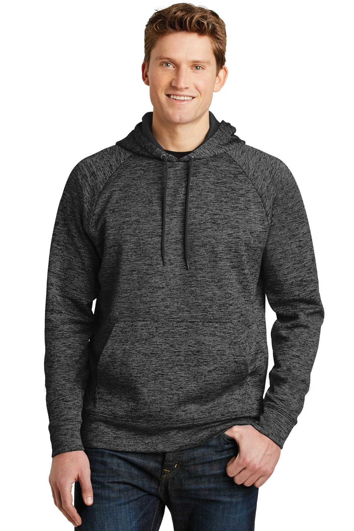 Sport-Tek¨ PosiCharge¨ Electric Heather Fleece Hooded Pullover. ST225