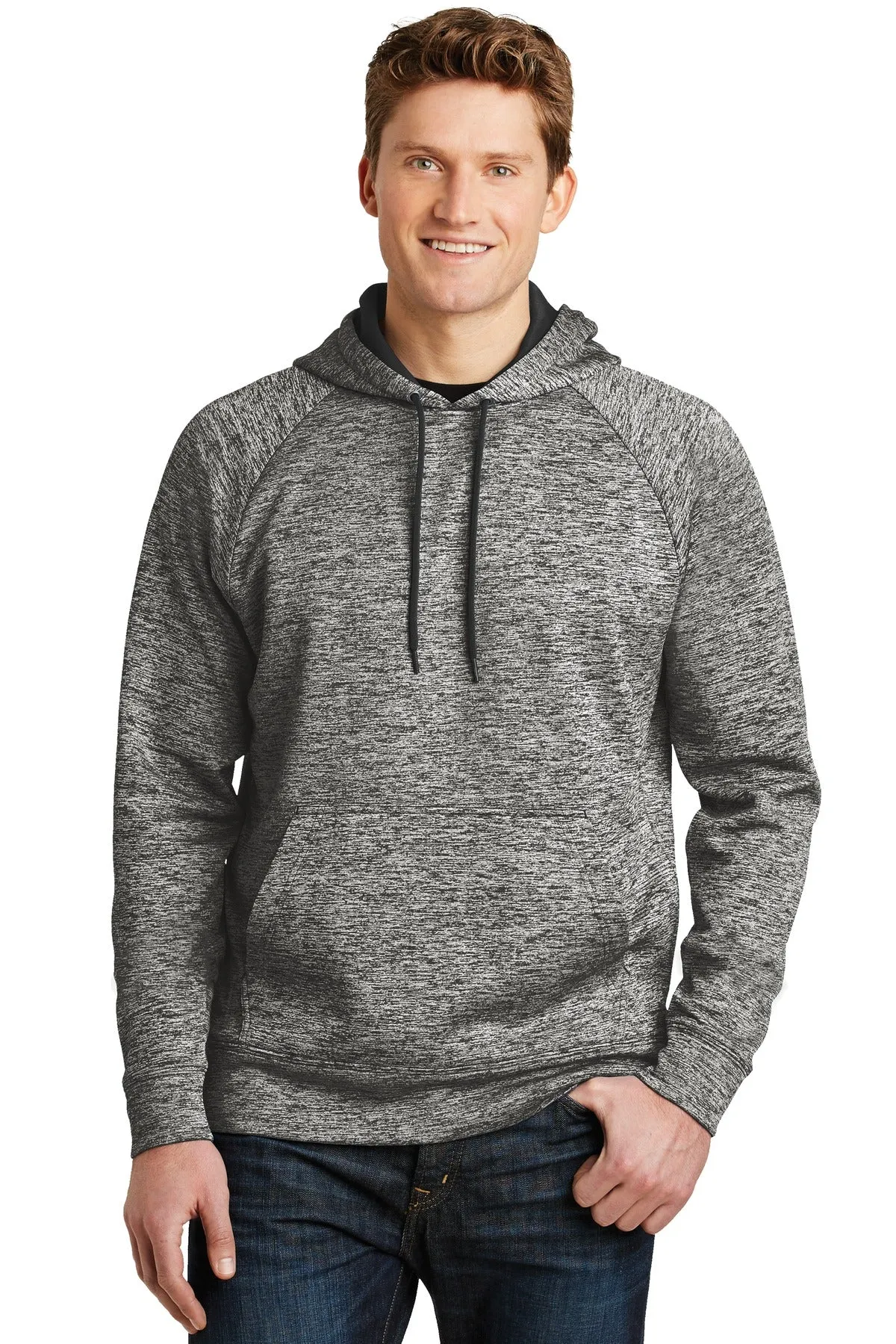 Sport-Tek¨ PosiCharge¨ Electric Heather Fleece Hooded Pullover. ST225