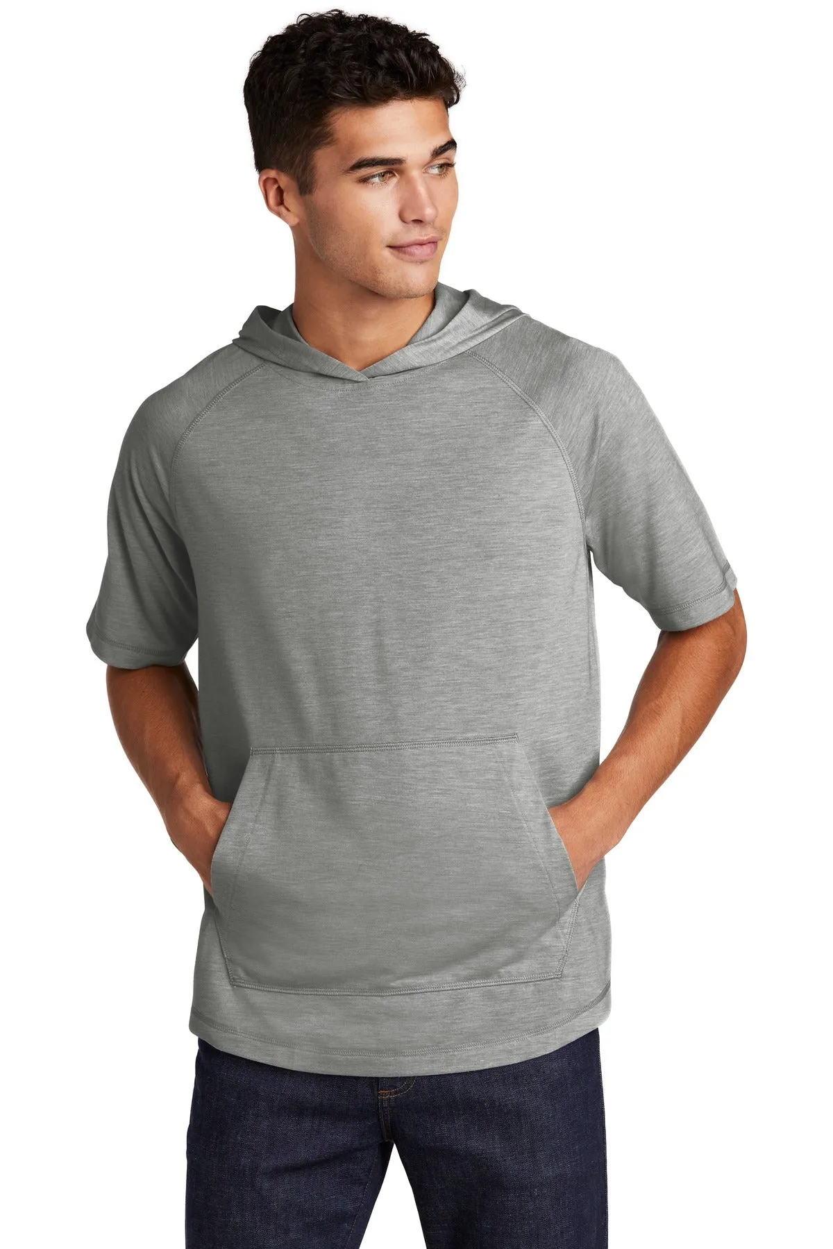 Sport-Tek ¨ PosiCharge ¨ Tri-Blend Wicking Short Sleeve Hoodie. ST404