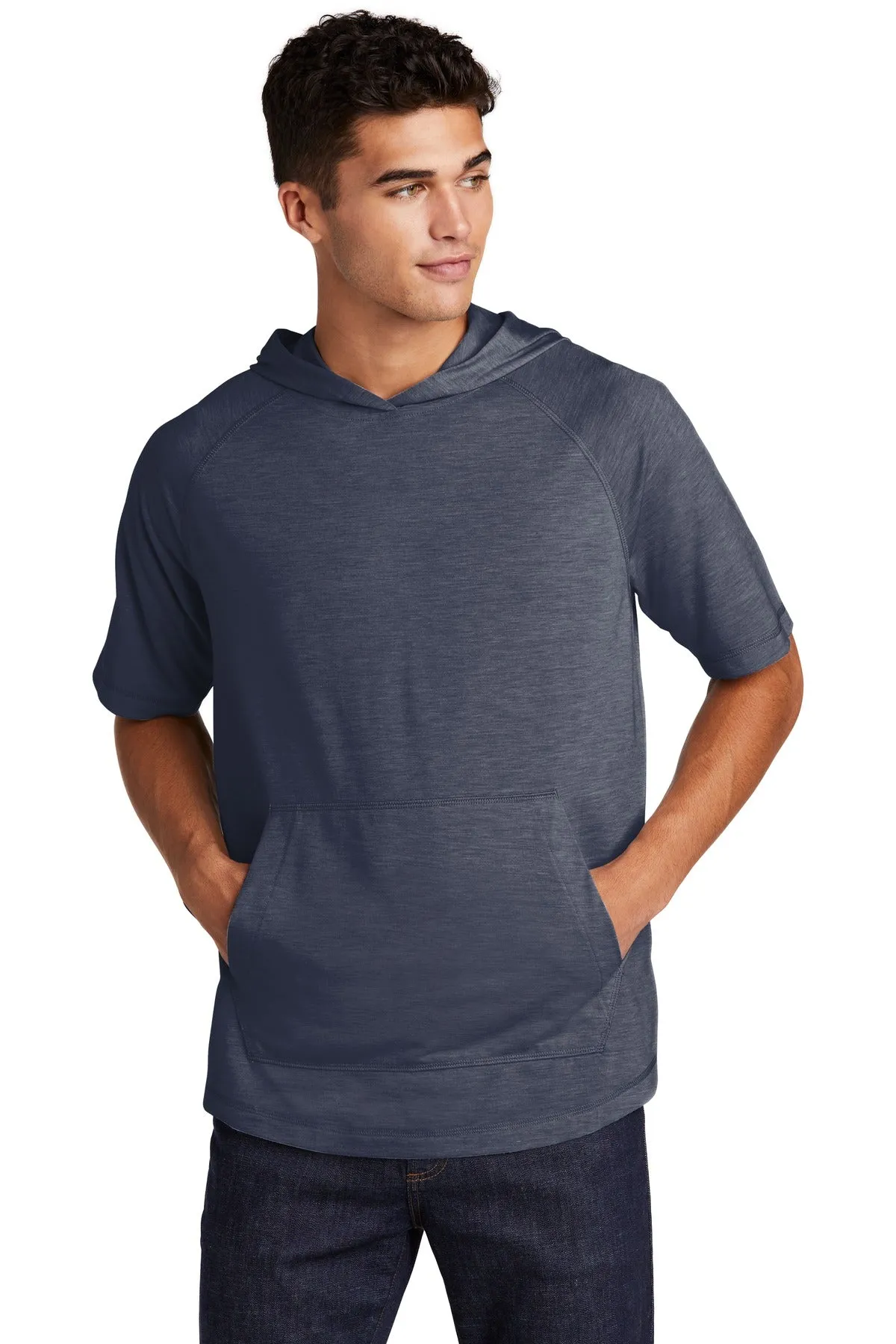 Sport-Tek ¨ PosiCharge ¨ Tri-Blend Wicking Short Sleeve Hoodie. ST404