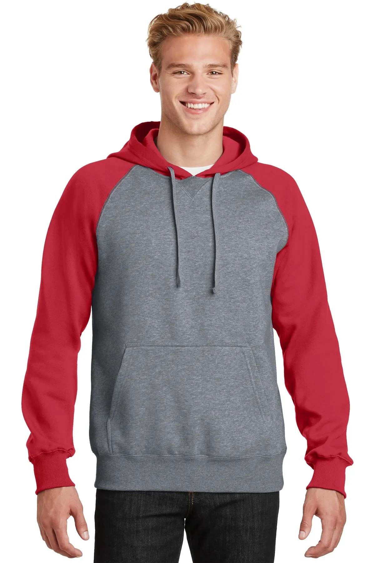 Sport-Tek® Raglan Colorblock Pullover Hooded Sweatshirt