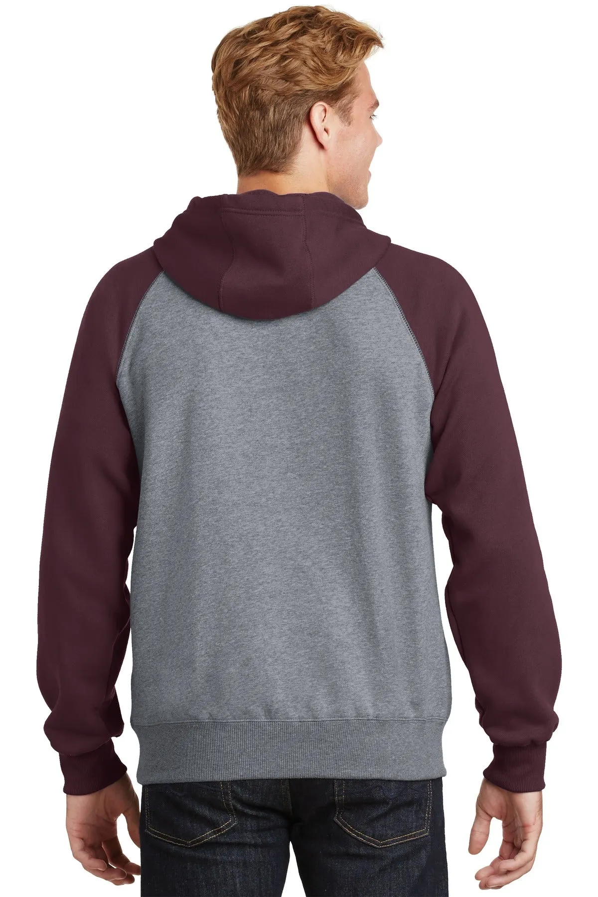 Sport-Tek® Raglan Colorblock Pullover Hooded Sweatshirt