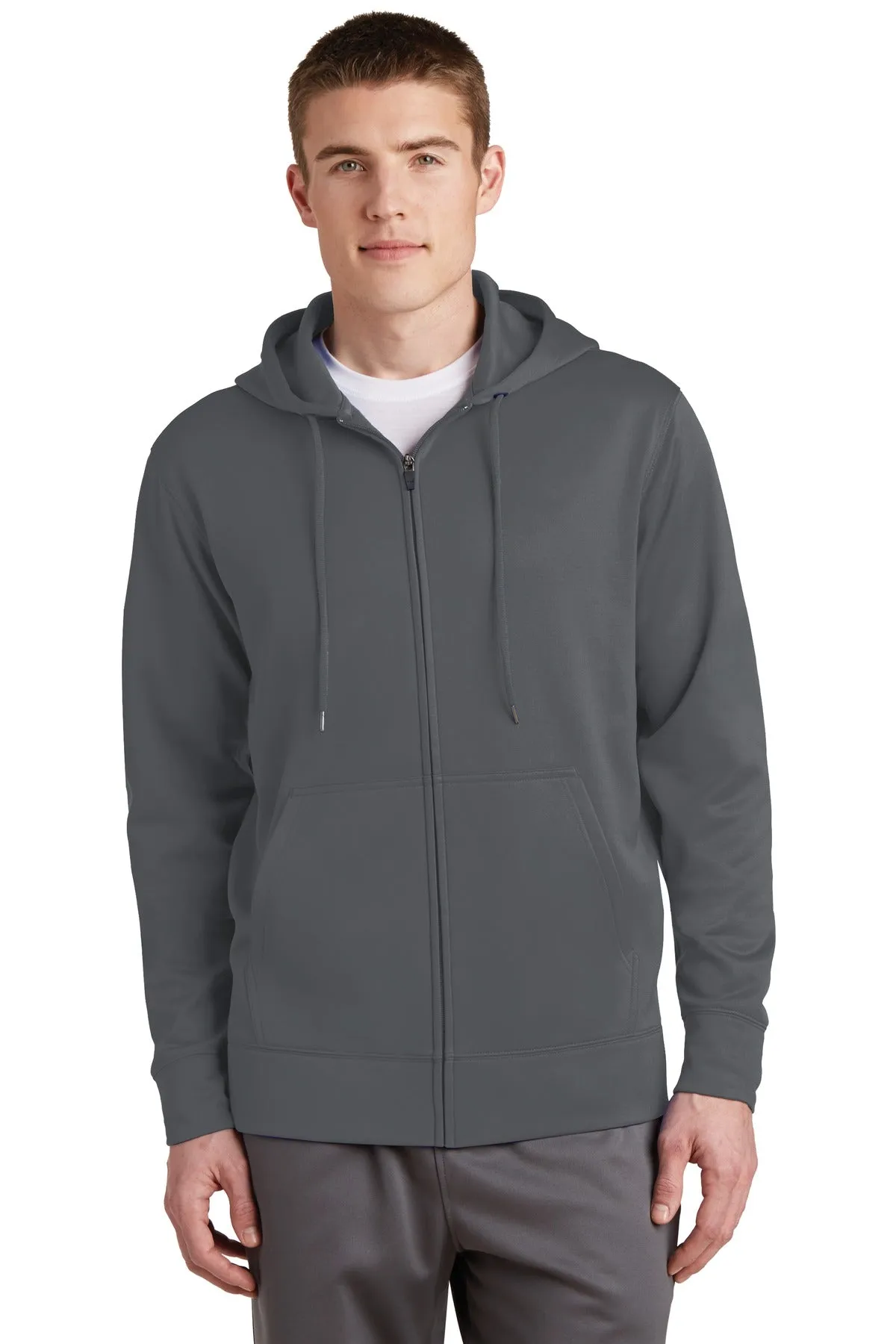 Sport-Tek¨ Sport-Wick¨ Fleece Full-Zip Hooded Jacket.  ST238