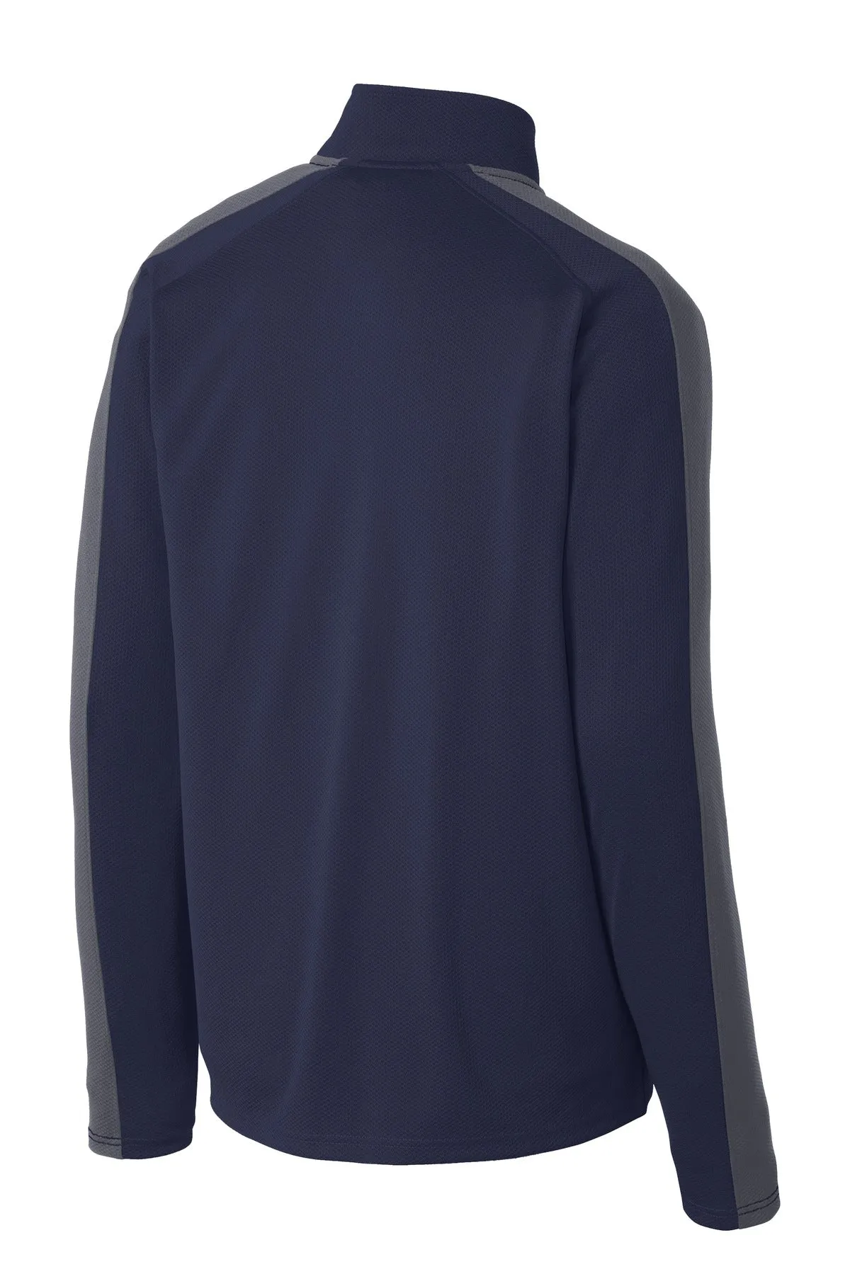 Sport-Tek® Sport-Wick® Textured Colorblock 1/4-Zip Pullover