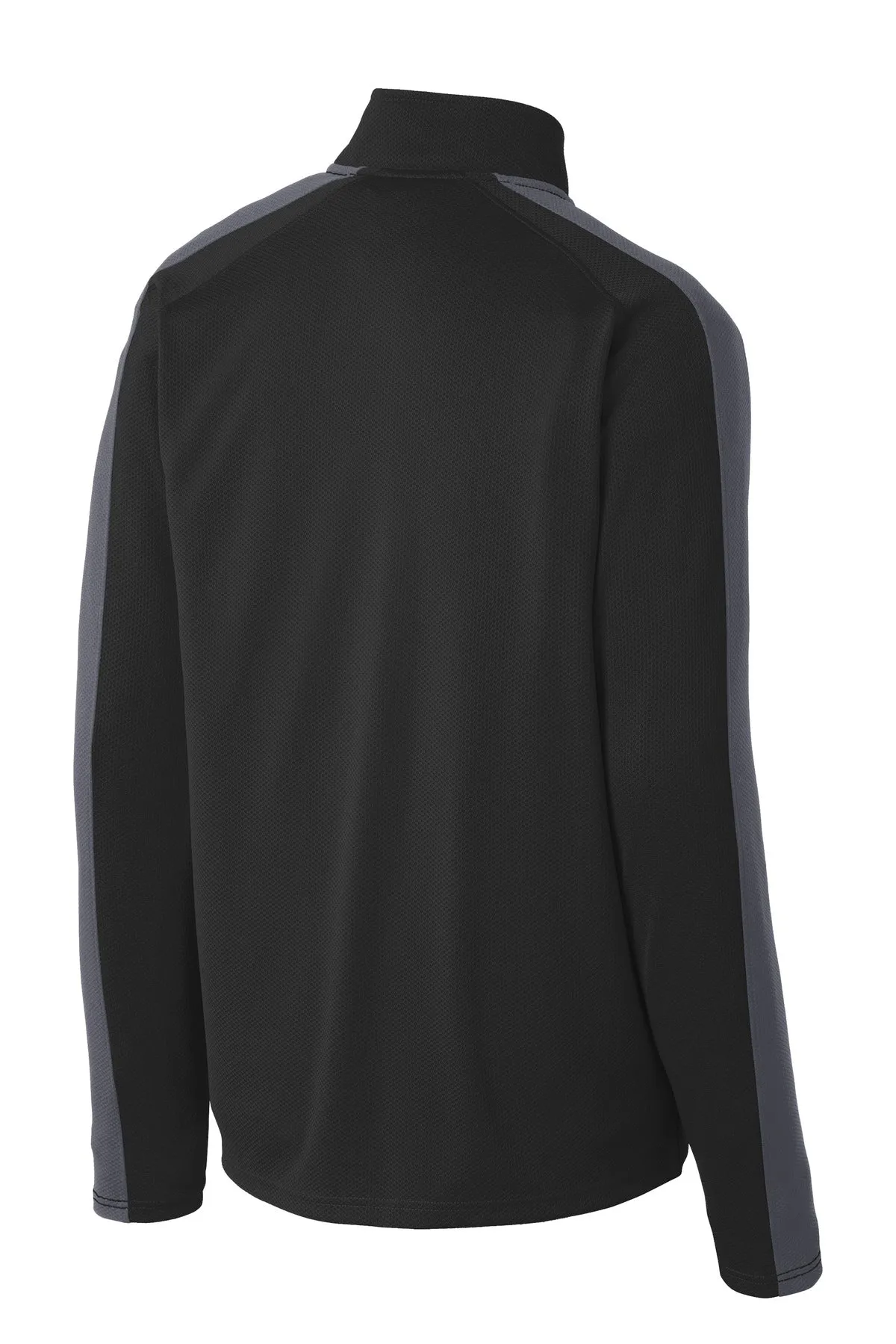 Sport-Tek® Sport-Wick® Textured Colorblock 1/4-Zip Pullover