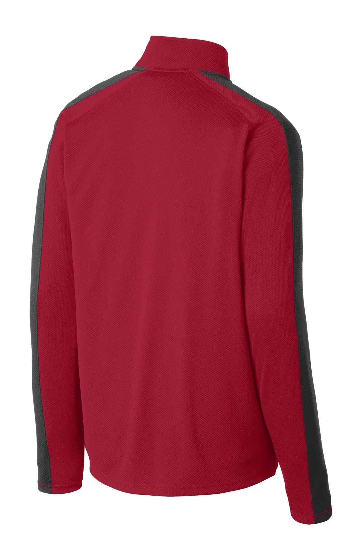 Sport-Tek® Sport-Wick® Textured Colorblock 1/4-Zip Pullover