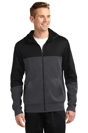 Sport-Tek¨ Tech Fleece Colorblock Full-Zip Hooded Jacket. ST245