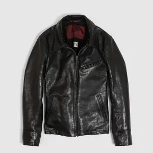 Stewart  Buffalo Skipper Half Belt Leather Jacket