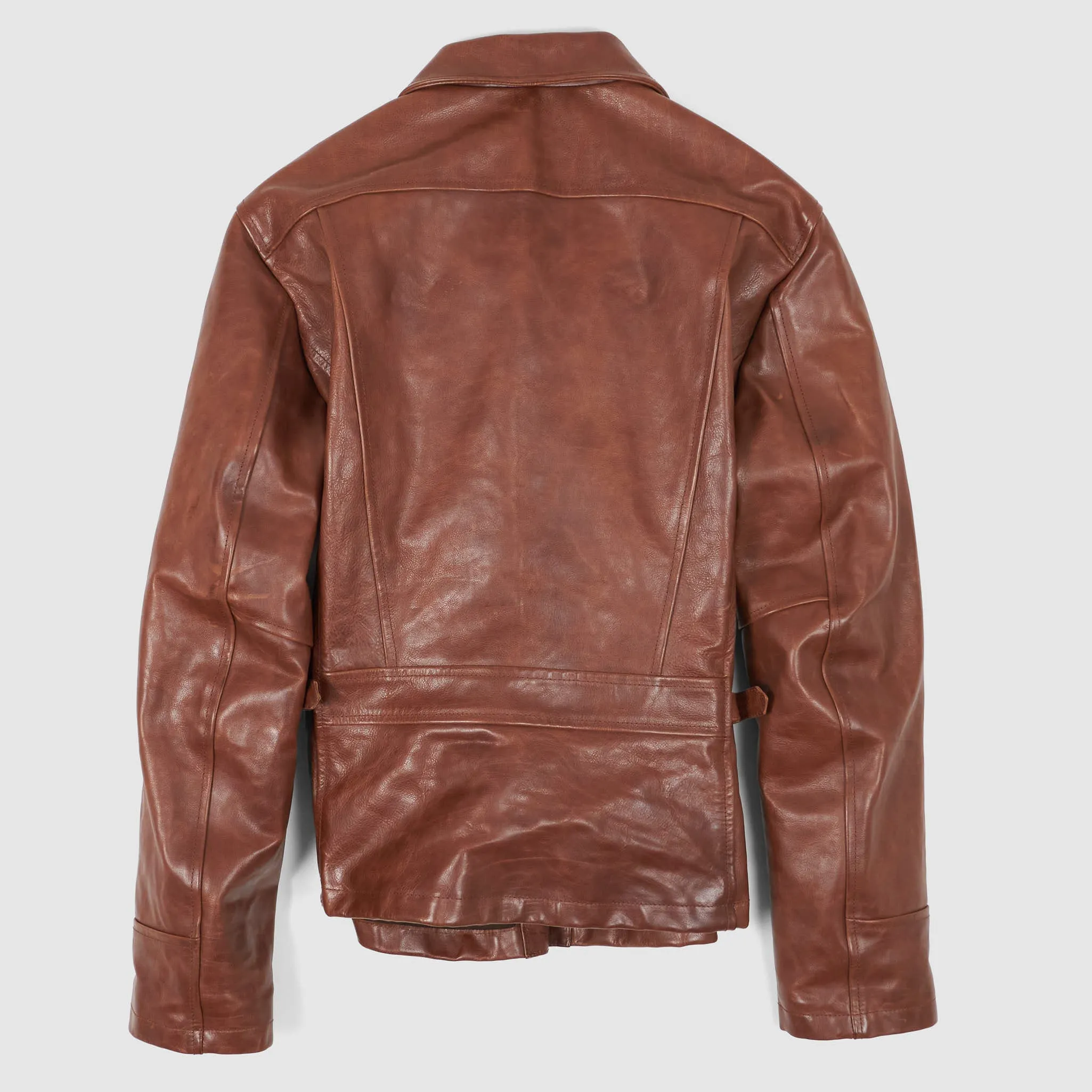 Stewart  Buffalo Skipper Half Belt Leather Jacket