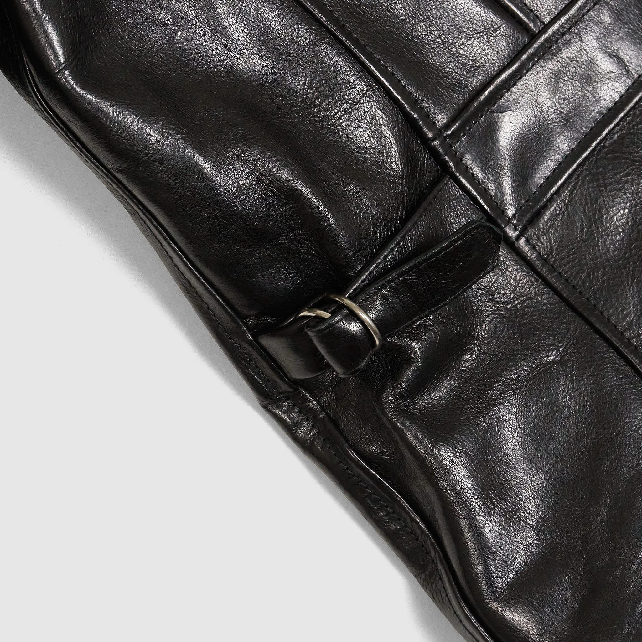 Stewart  Buffalo Skipper Half Belt Leather Jacket