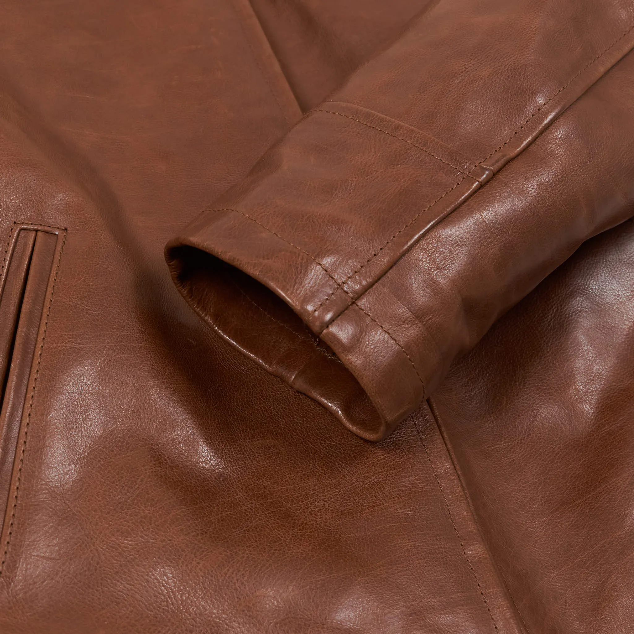 Stewart  Buffalo Skipper Half Belt Leather Jacket