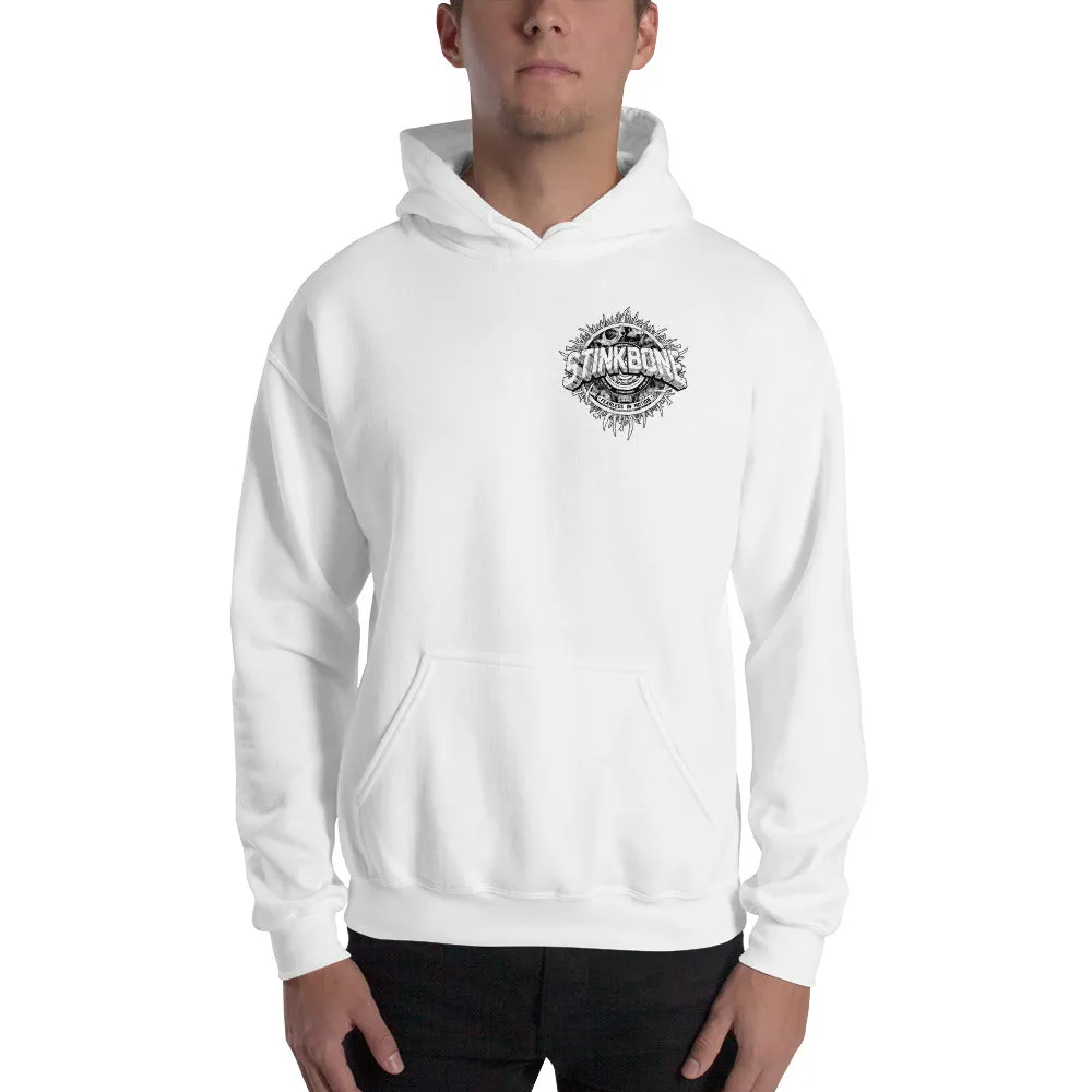StinkBone Skate Wheel Skull Hoodie