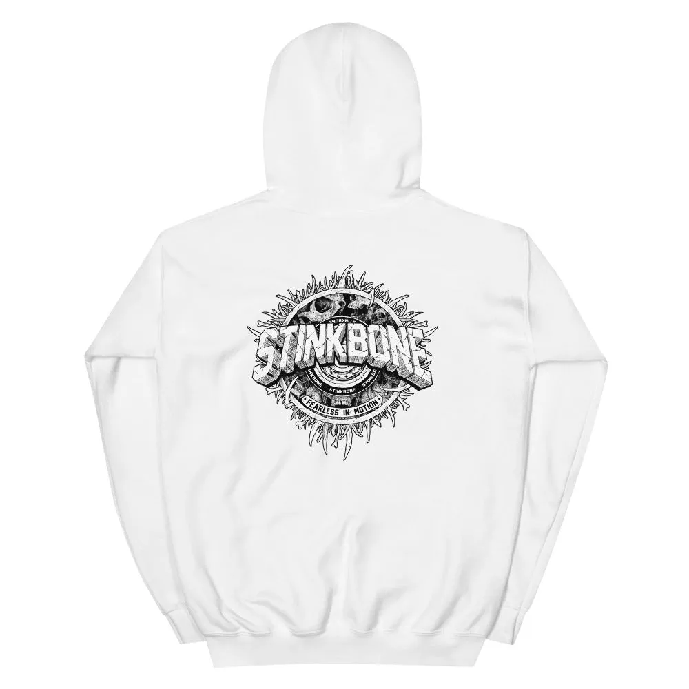 StinkBone Skate Wheel Skull Hoodie