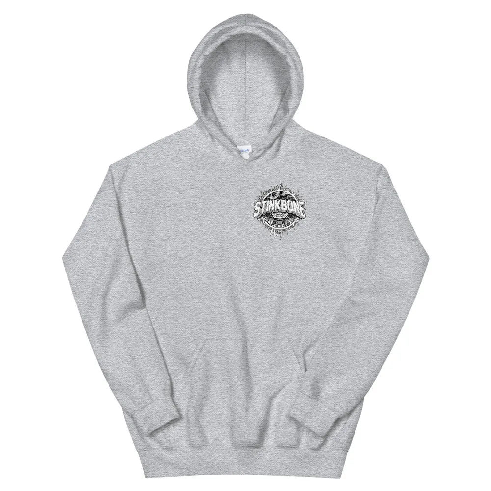StinkBone Skate Wheel Skull Hoodie