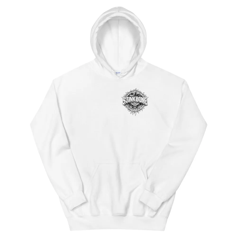StinkBone Skate Wheel Skull Hoodie