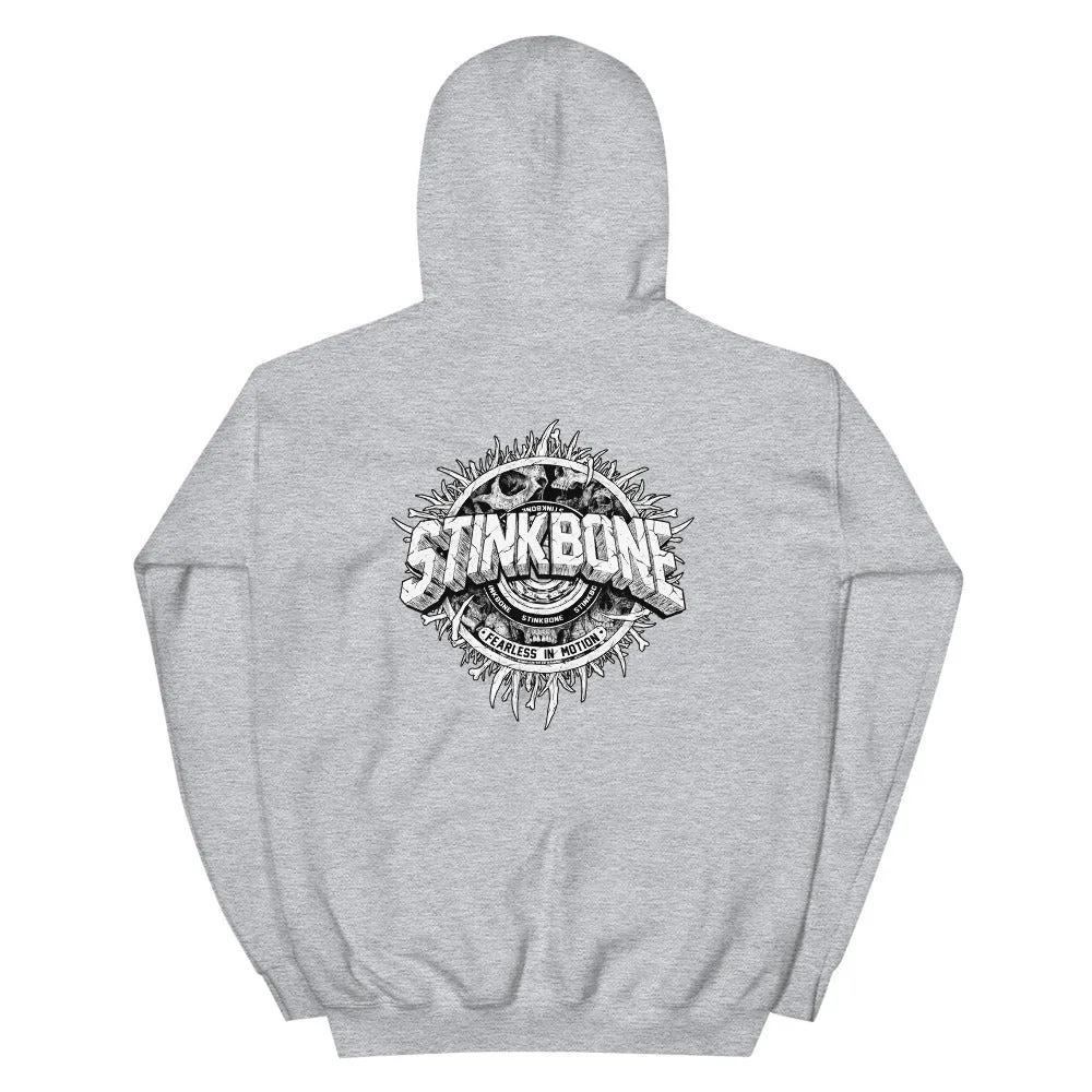 StinkBone Skate Wheel Skull Hoodie