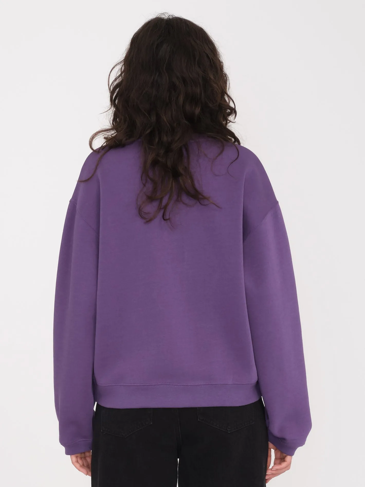 Stone Heart Up Sweatshirt - DEEP PURPLE