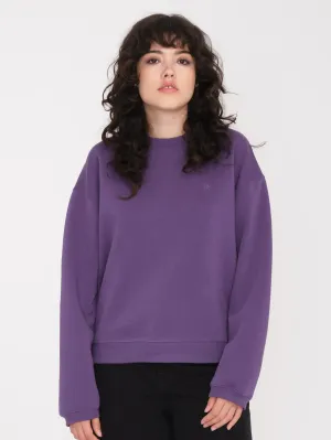 Stone Heart Up Sweatshirt - DEEP PURPLE