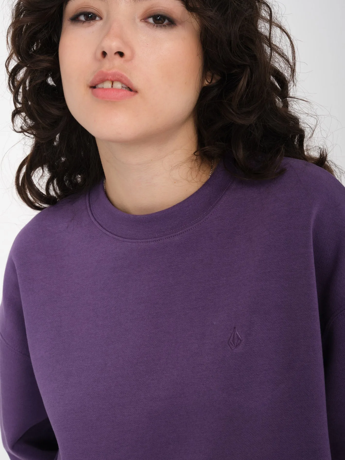 Stone Heart Up Sweatshirt - DEEP PURPLE
