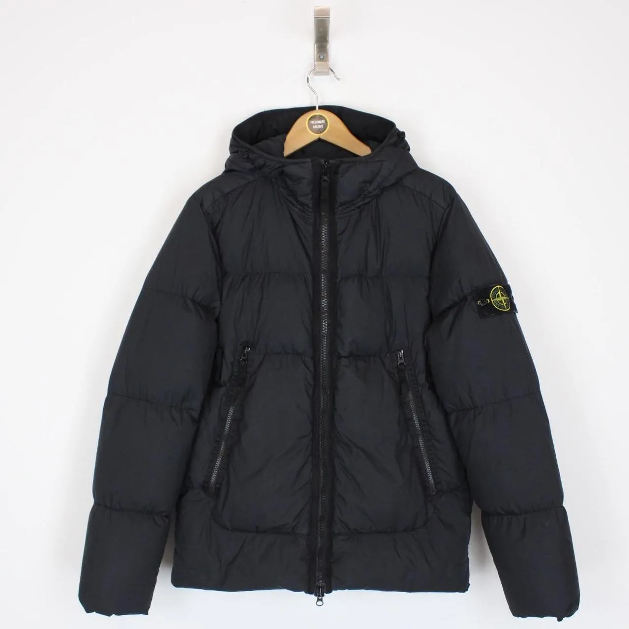 Stone Island AW 2021 Garment Dyed Crinkle Reps R-NY Down Jacket Small