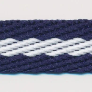 Stripe Twill Tape #11 Night Blue & White