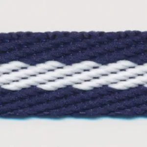 Stripe Twill Tape #11 Night Blue & White