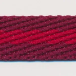 Stripe Twill Tape #6 Wine & Red