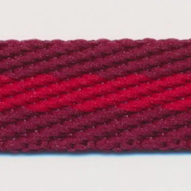 Stripe Twill Tape #6 Wine & Red