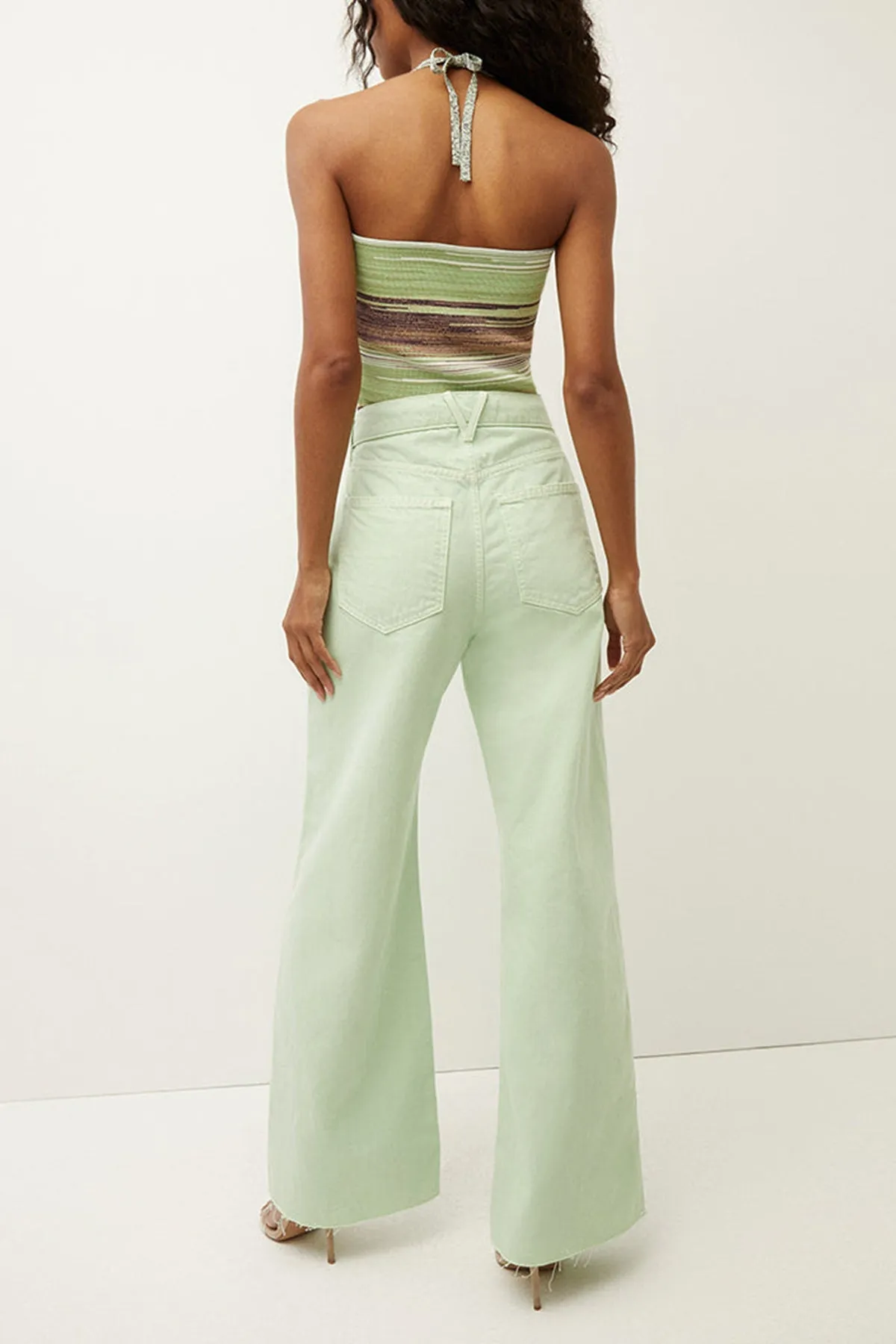 Taylor Wide-Leg Jean in Pistachio