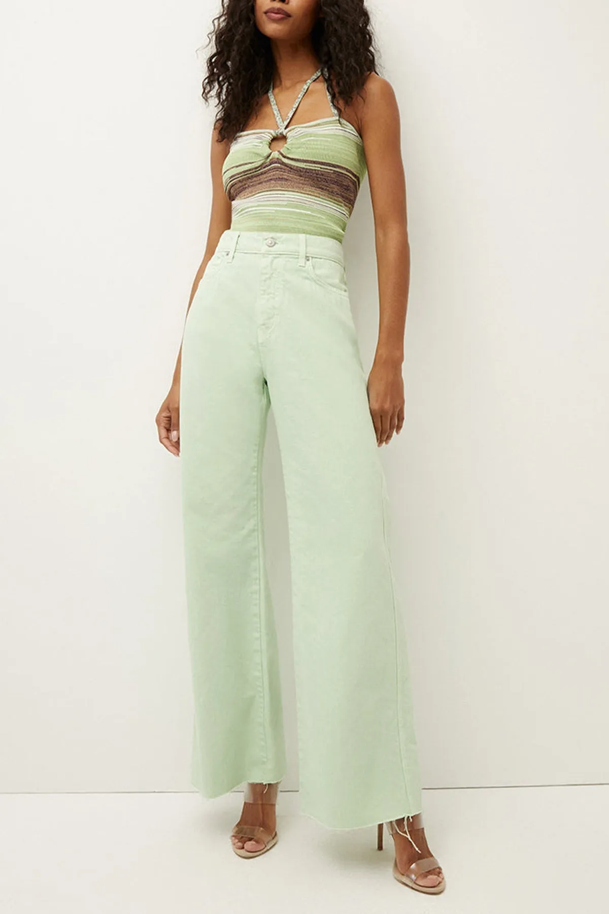 Taylor Wide-Leg Jean in Pistachio