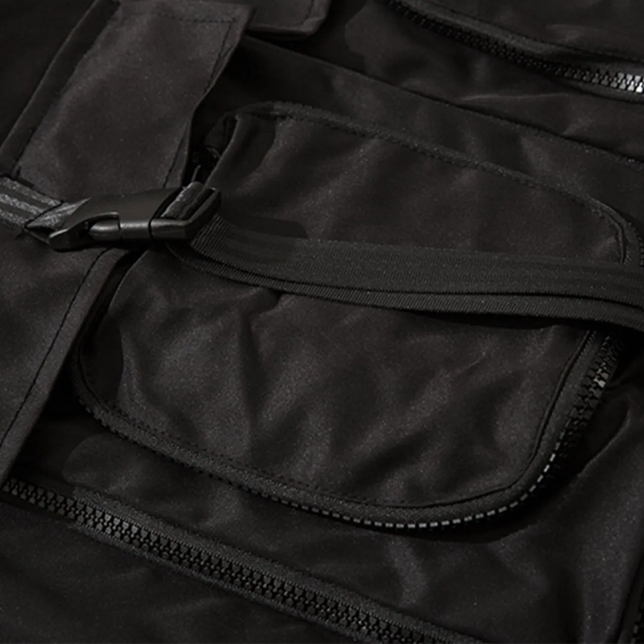 Techwear Ribbons Zipper Pockets Cargo Pants