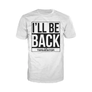 Terminator I'll Be Back Official Men's T-shirt (White)