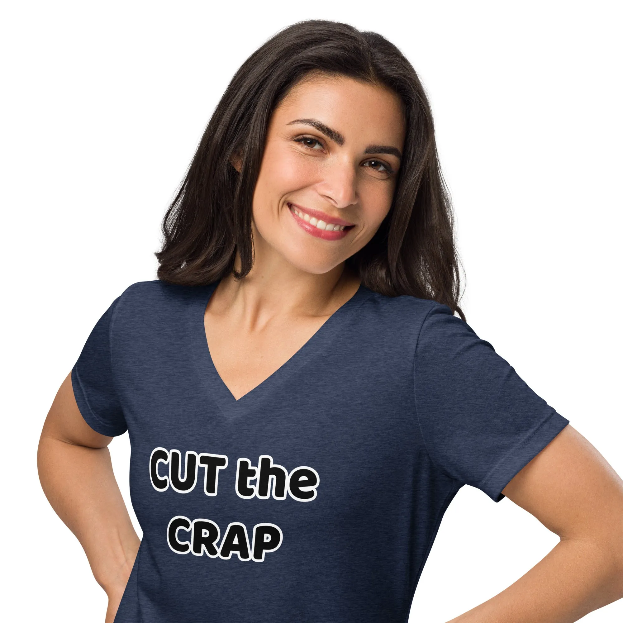 The A&G Cut the Crap Women’s Relaxed V-Neck T-Shirt