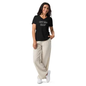 The A&G Cut the Crap Women’s Relaxed V-Neck T-Shirt