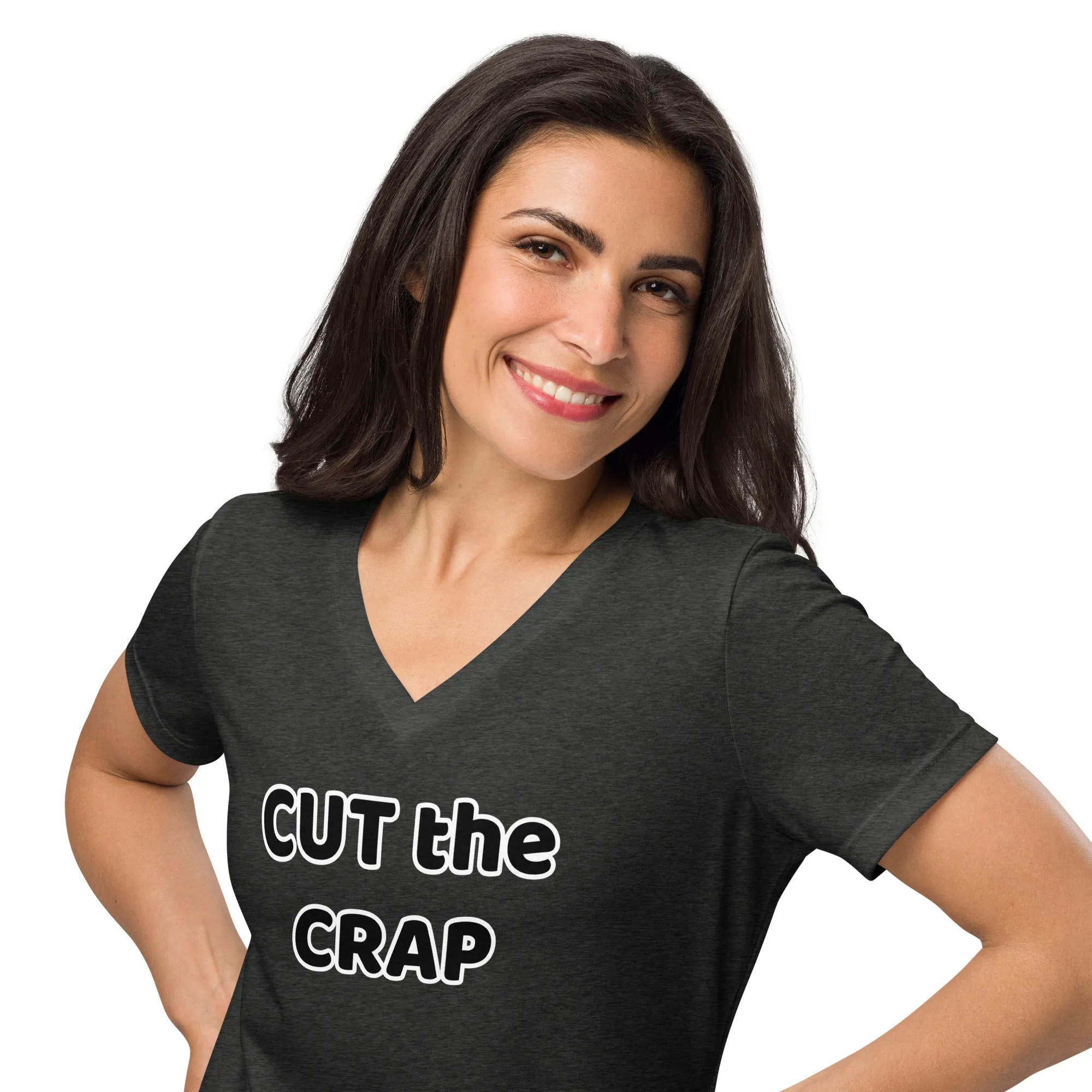 The A&G Cut the Crap Women’s Relaxed V-Neck T-Shirt
