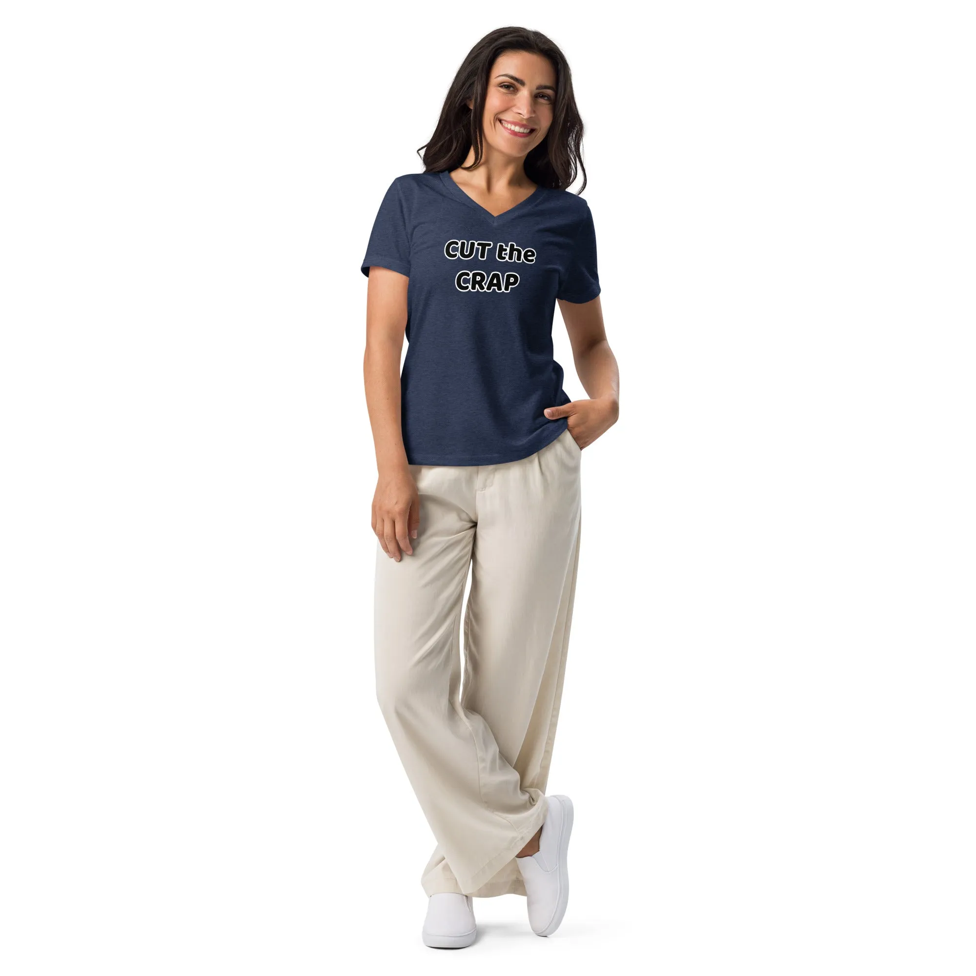 The A&G Cut the Crap Women’s Relaxed V-Neck T-Shirt