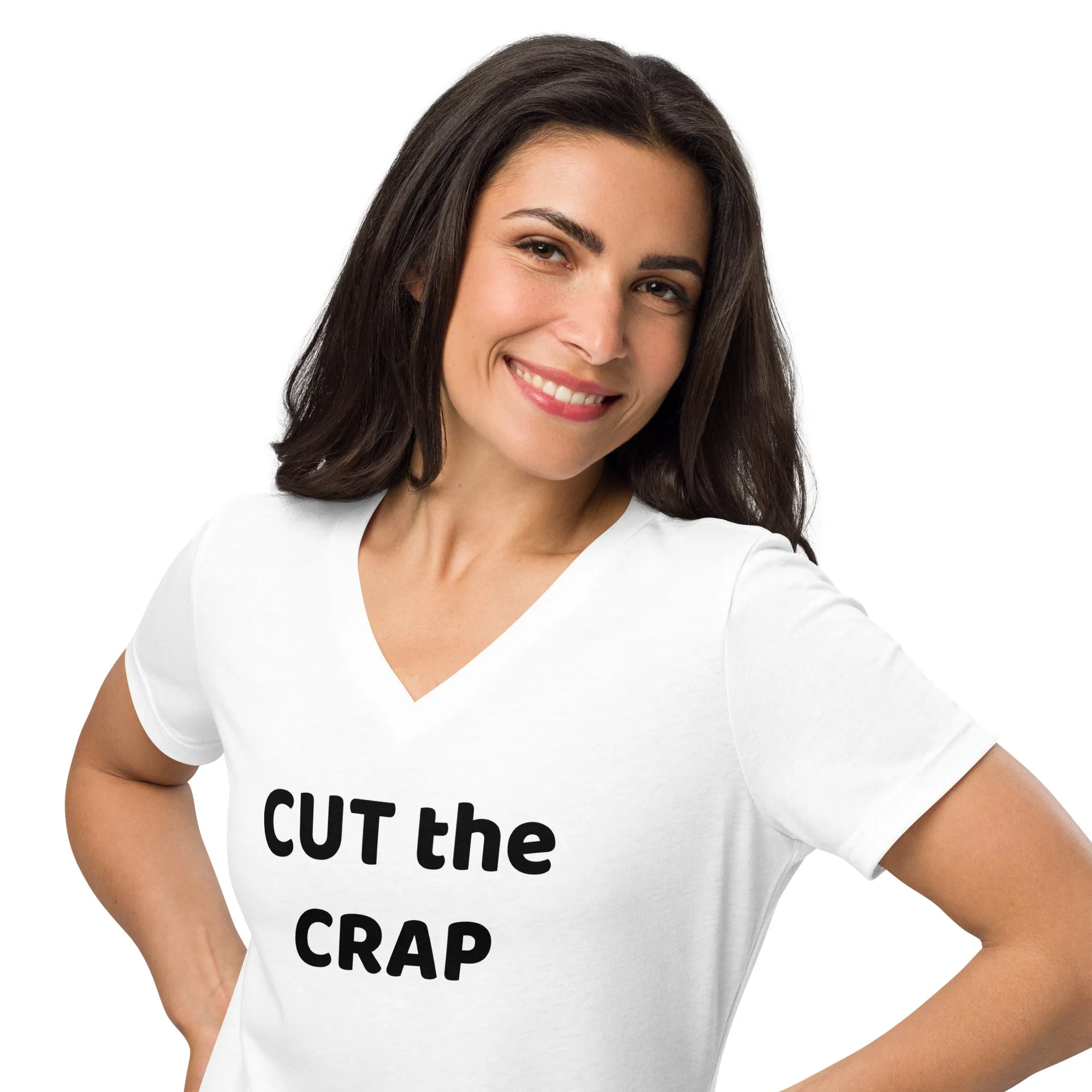 The A&G Cut the Crap Women’s Relaxed V-Neck T-Shirt