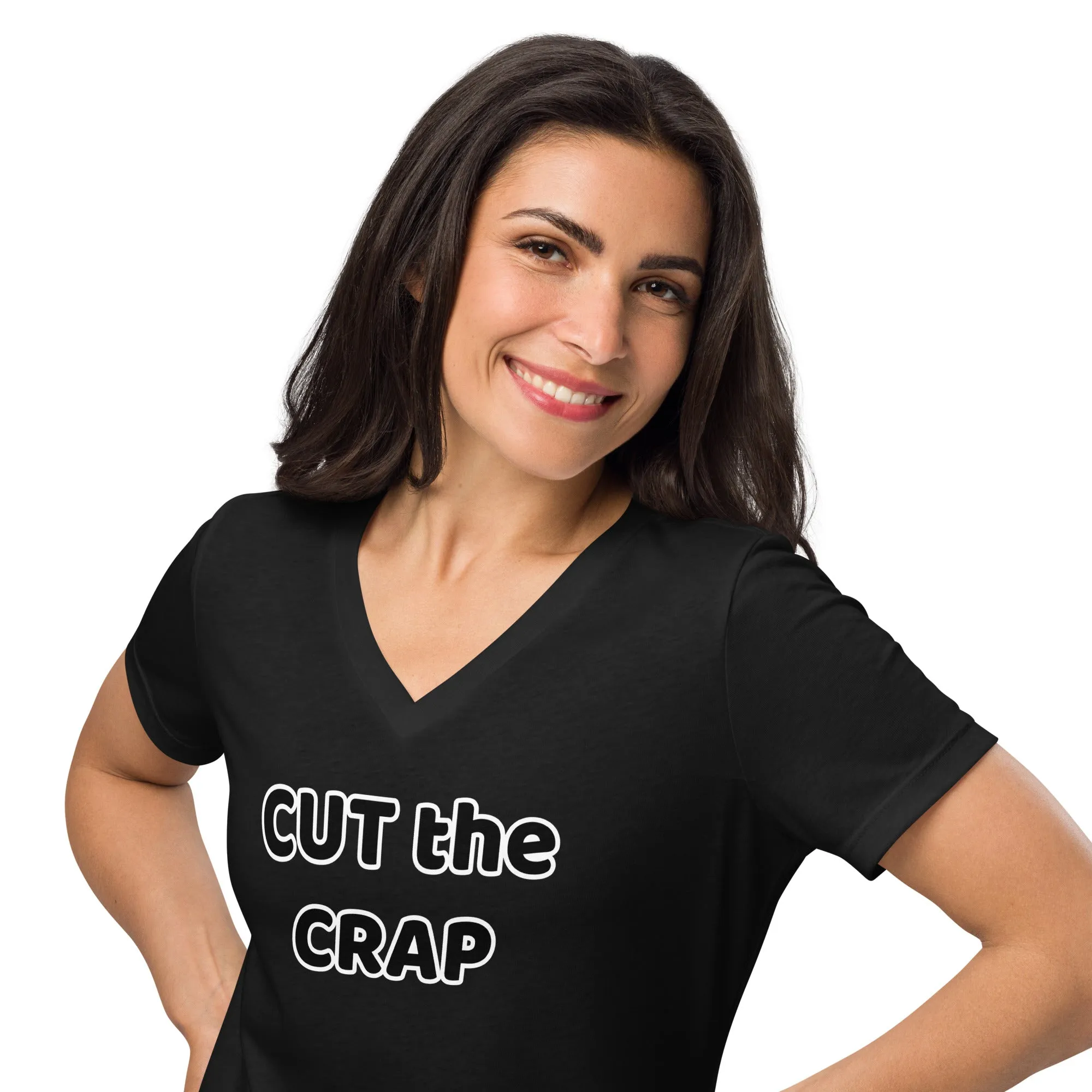 The A&G Cut the Crap Women’s Relaxed V-Neck T-Shirt