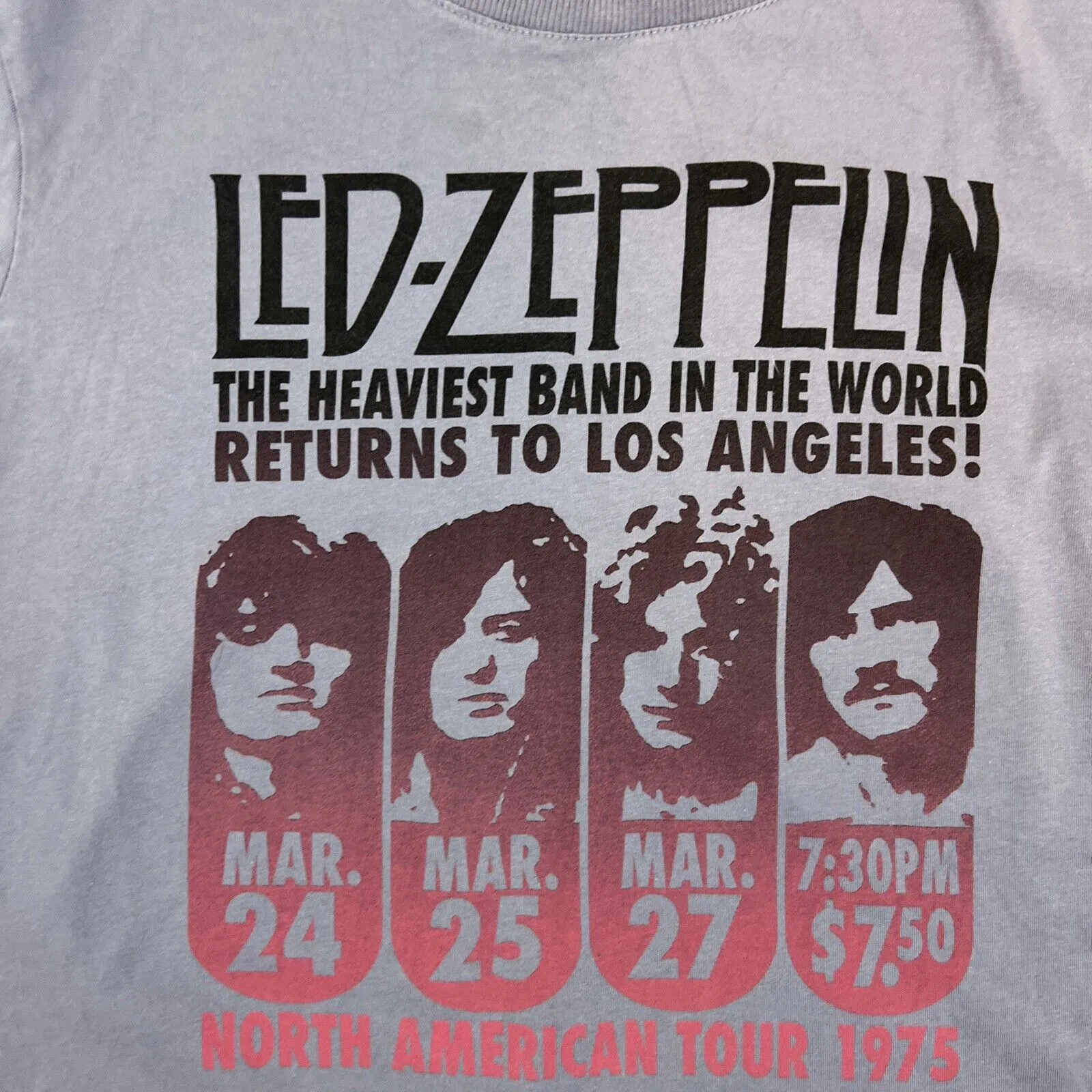 The Beatles & Led Zeppelin Womens Band T-Shirts Size 12