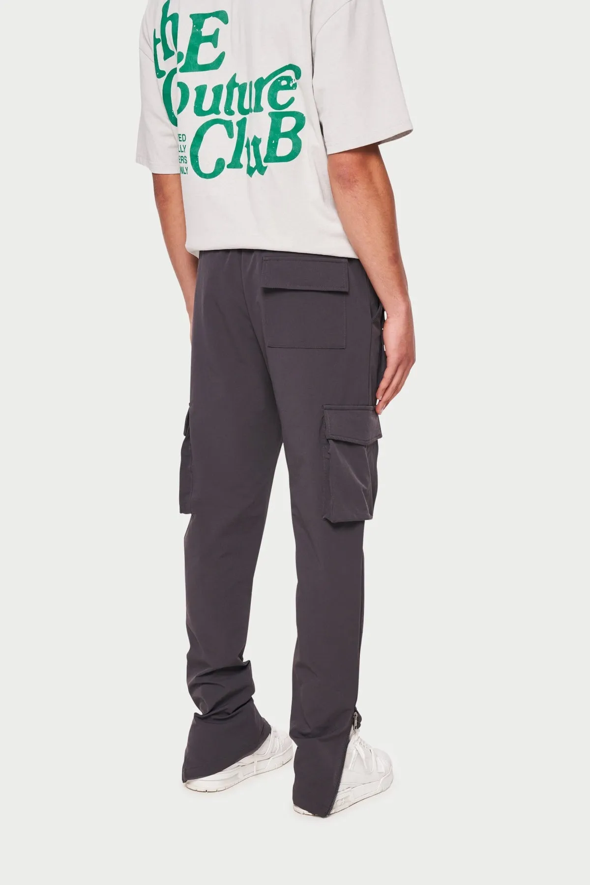 The Couture Club Technical Stretch Cargo Pants Charcoal