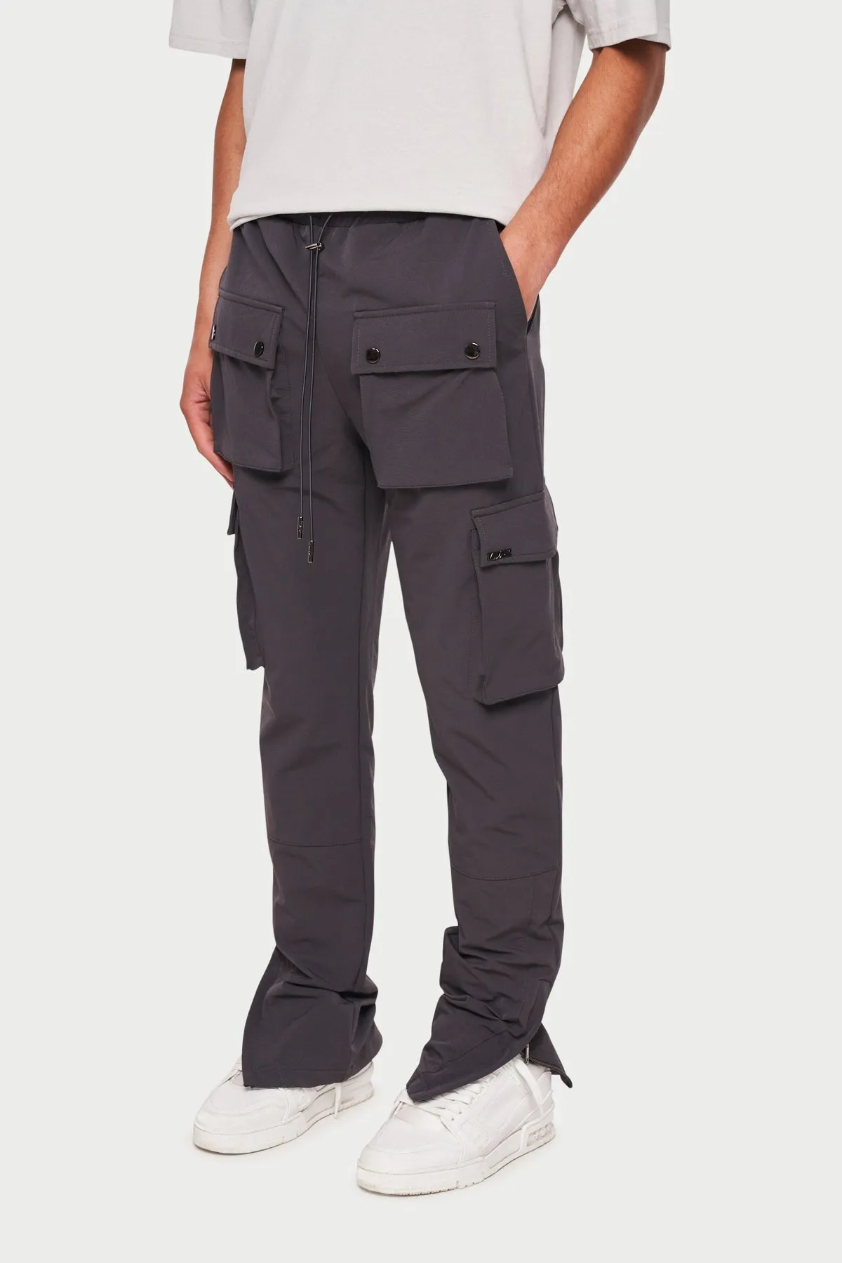 The Couture Club Technical Stretch Cargo Pants Charcoal