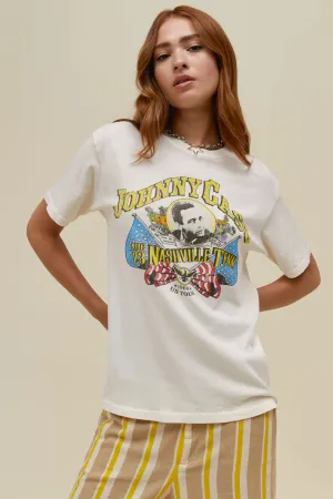 The Johnny Cash Nashville 1968 Weekend Tee by Daydreamer - Stone