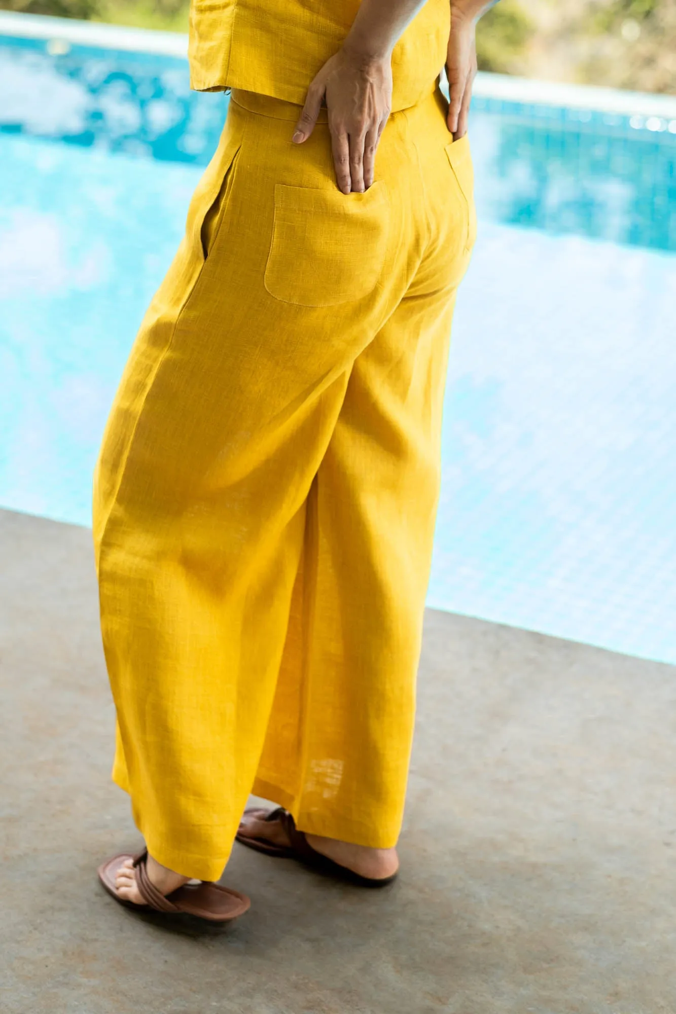 The Linen Wide Leg Pants